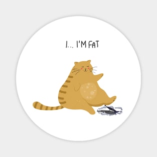 Funny fat cat Magnet